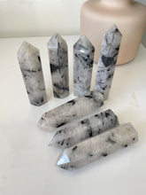 Load image into Gallery viewer, 1 x Tourmalinated Quartz Crystal Tower T982
