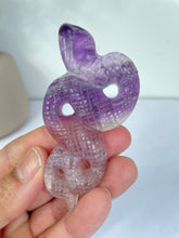 Load image into Gallery viewer, Fluorite Snake Crystal Carving CA01
