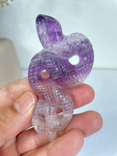 Load image into Gallery viewer, Fluorite Snake Crystal Carving CA01
