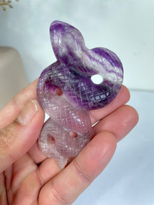 Fluorite Snake Crystal Carving CA03