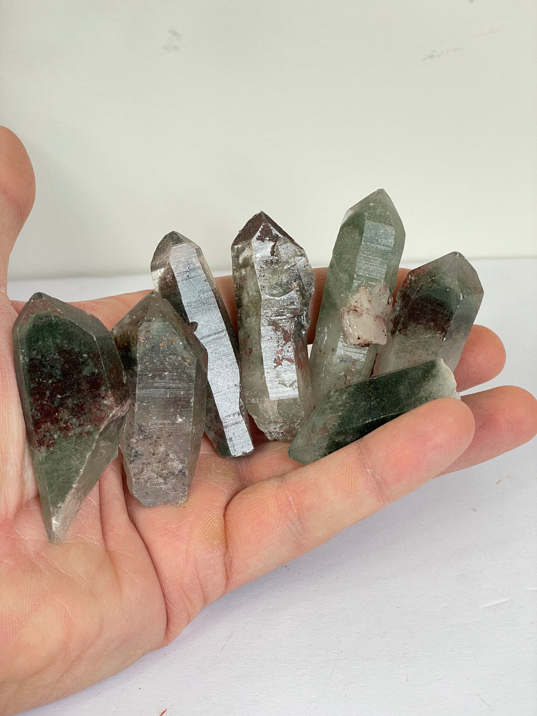 Green Phantom Quartz Crystals x 1 (Q257)