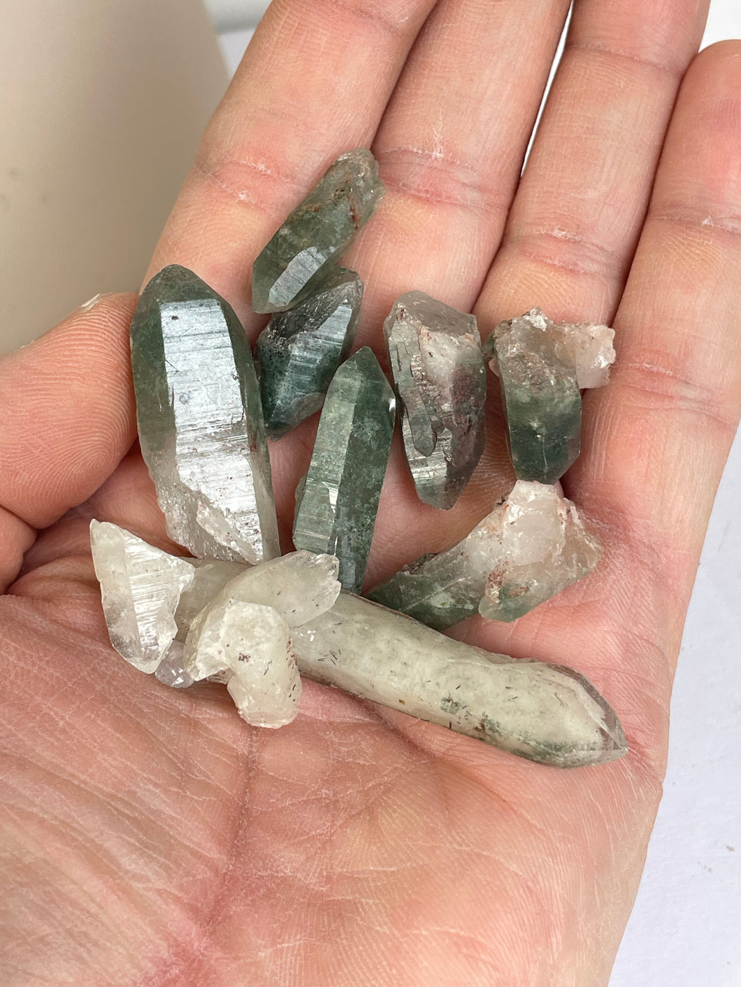 Green Phantom Quartz Crystals x 1 (Q259)