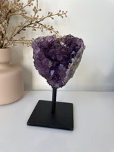 Load image into Gallery viewer, Amethyst High-Grade on Stand Natural Crystal Cluster A334
