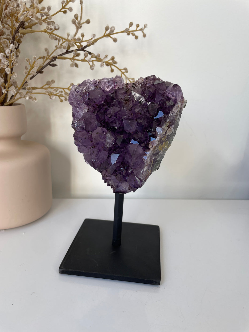 Amethyst High-Grade on Stand Natural Crystal Cluster A334