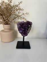 Load image into Gallery viewer, Amethyst High-Grade on Stand Natural Crystal Cluster A334
