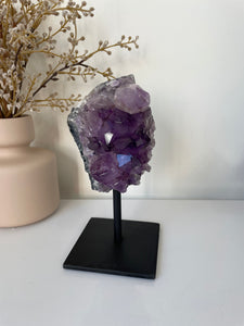 Amethyst High-Grade on Stand Natural Crystal Cluster A335