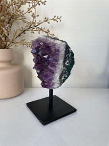 Amethyst High-Grade on Stand Natural Crystal Cluster A336