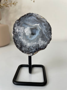 Agate Druzy Geode on Stand High Grade AG230