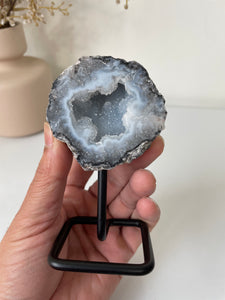 Agate Druzy Geode on Stand High Grade AG234