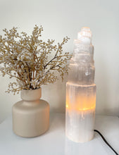 Load image into Gallery viewer, 35cm Selenite Crystal Tower Lamp x 1  (SN039)
