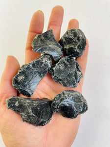 1 x Raw Black Obsidian Natural Crystal RW09