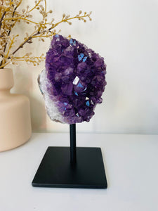 Amethyst High-Grade on Stand Natural Crystal Cluster A329