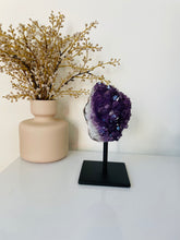 Load image into Gallery viewer, Amethyst High-Grade on Stand Natural Crystal Cluster A329
