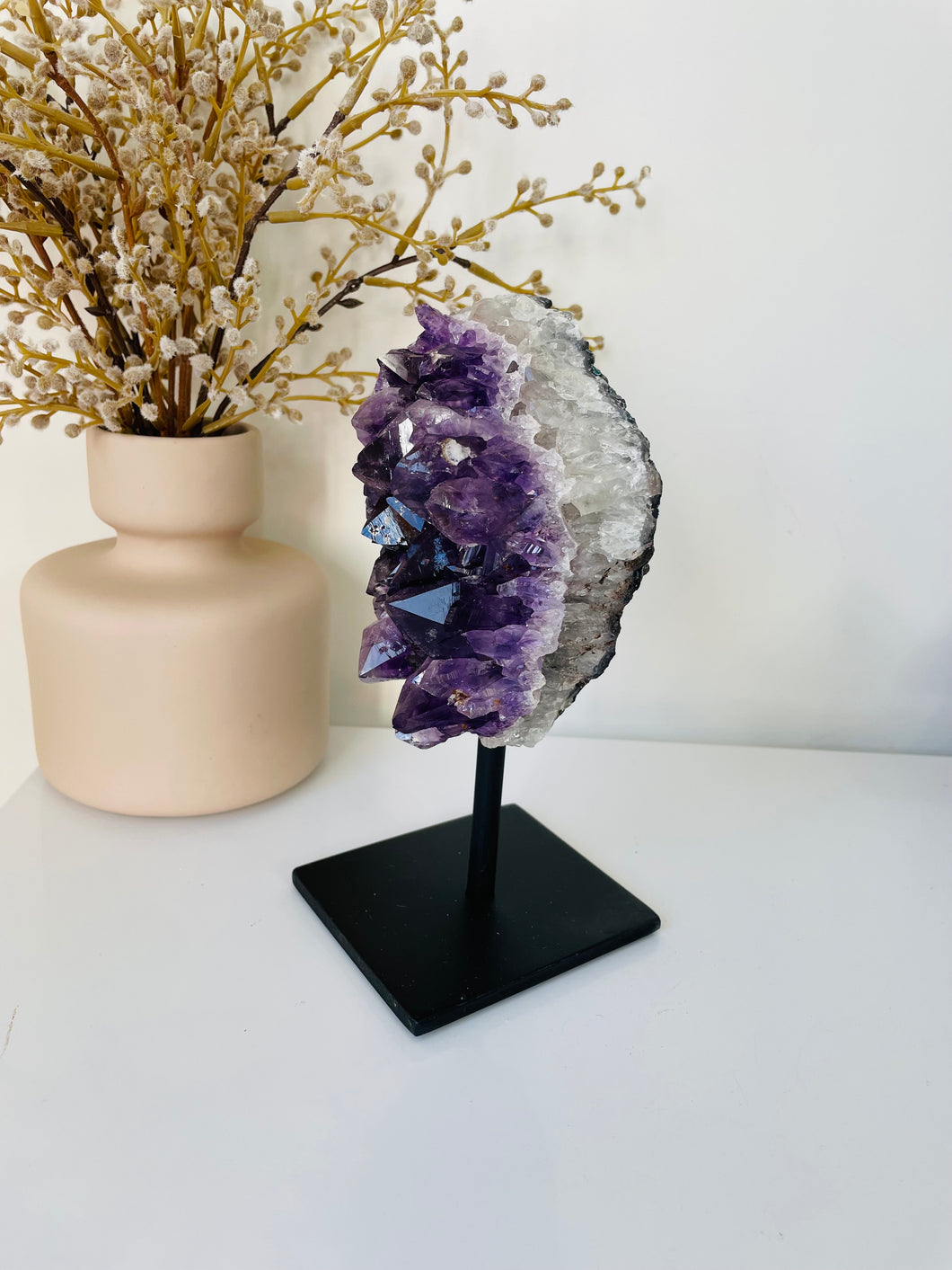 Amethyst High-Grade on Stand Natural Crystal Cluster A330