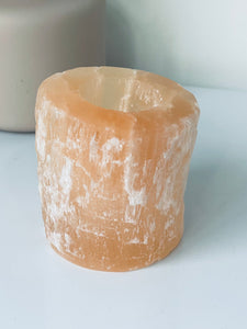 Orange Selenite Tealight Candle Holder SN036 x 1