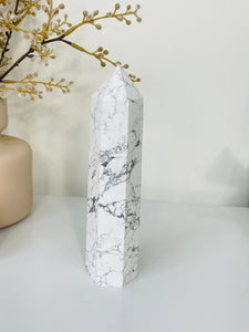 Large Howlite Crystal Tower T997