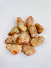 Load image into Gallery viewer, Sunstone tumbled stone crystal/ mineral x 1 TB023
