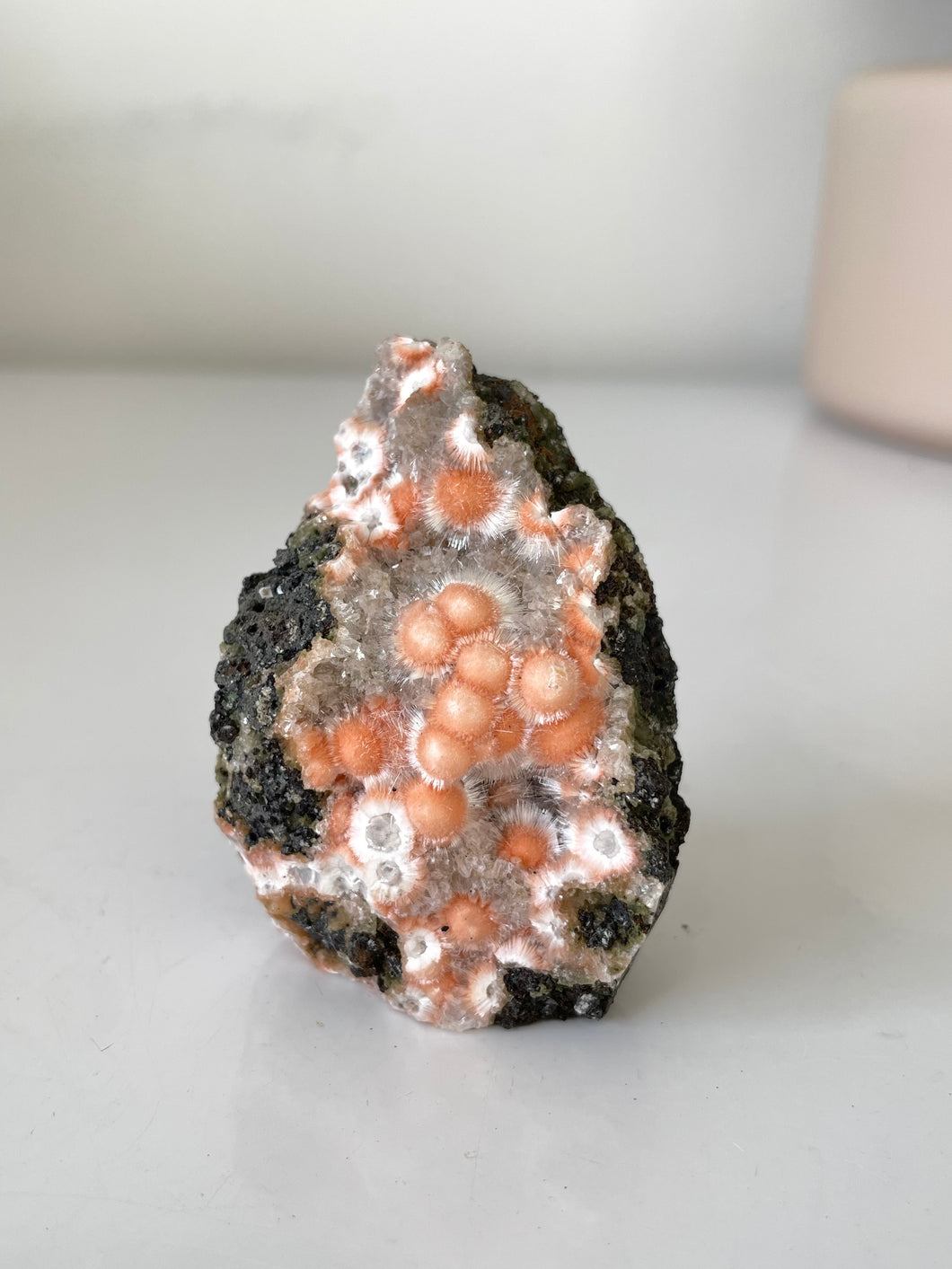 Orange Thomsonite Crystal Cluster Rare AP551a