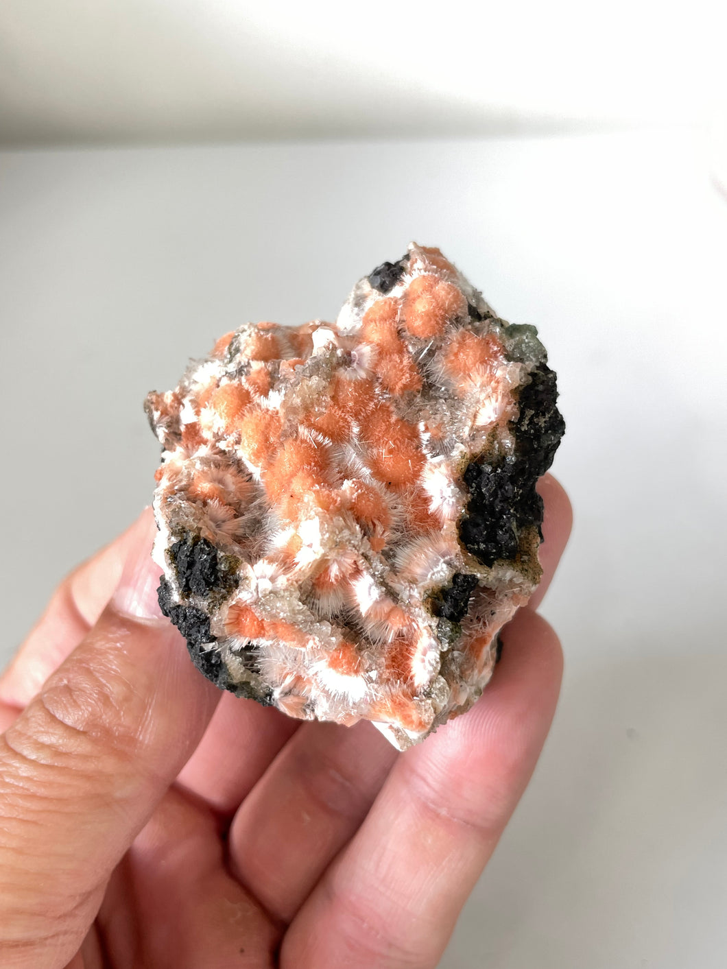 Orange Thomsonite Crystal Cluster Rare AP552a