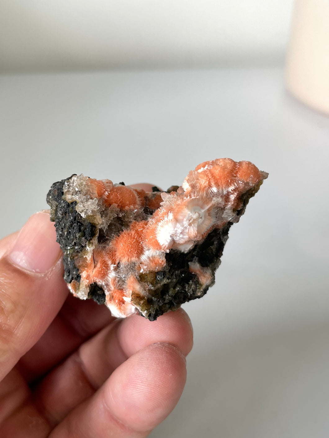 Orange Thomsonite Crystal Cluster Rare AP556a