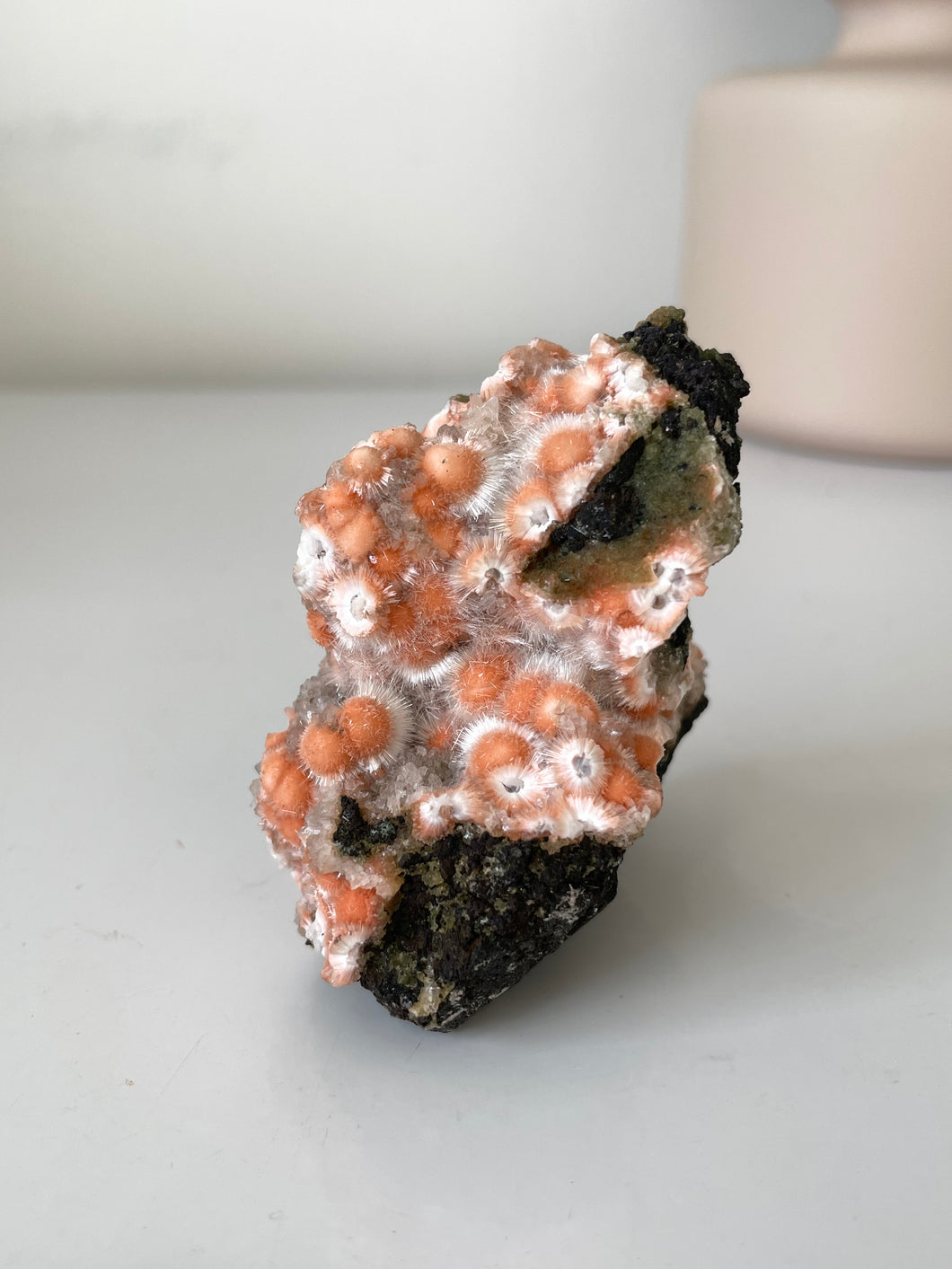 Orange Thomsonite Crystal Cluster Rare AP544a