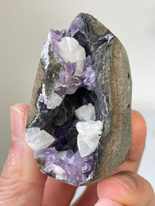 Amethyst Geode Miniature Natural Crystal Rare A423