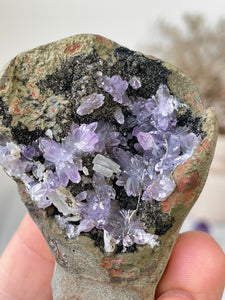 Amethyst Geode Miniature Natural Crystal Rare A413