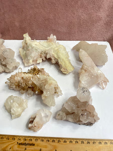 Bulk Lot Himalayan quartz clusters pack of 13, K260