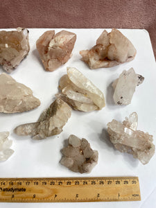 Bulk Lot Himalayan quartz clusters pack of 13, K261