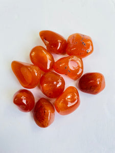 Carnelian tumbled stone crystal/ mineral x 1