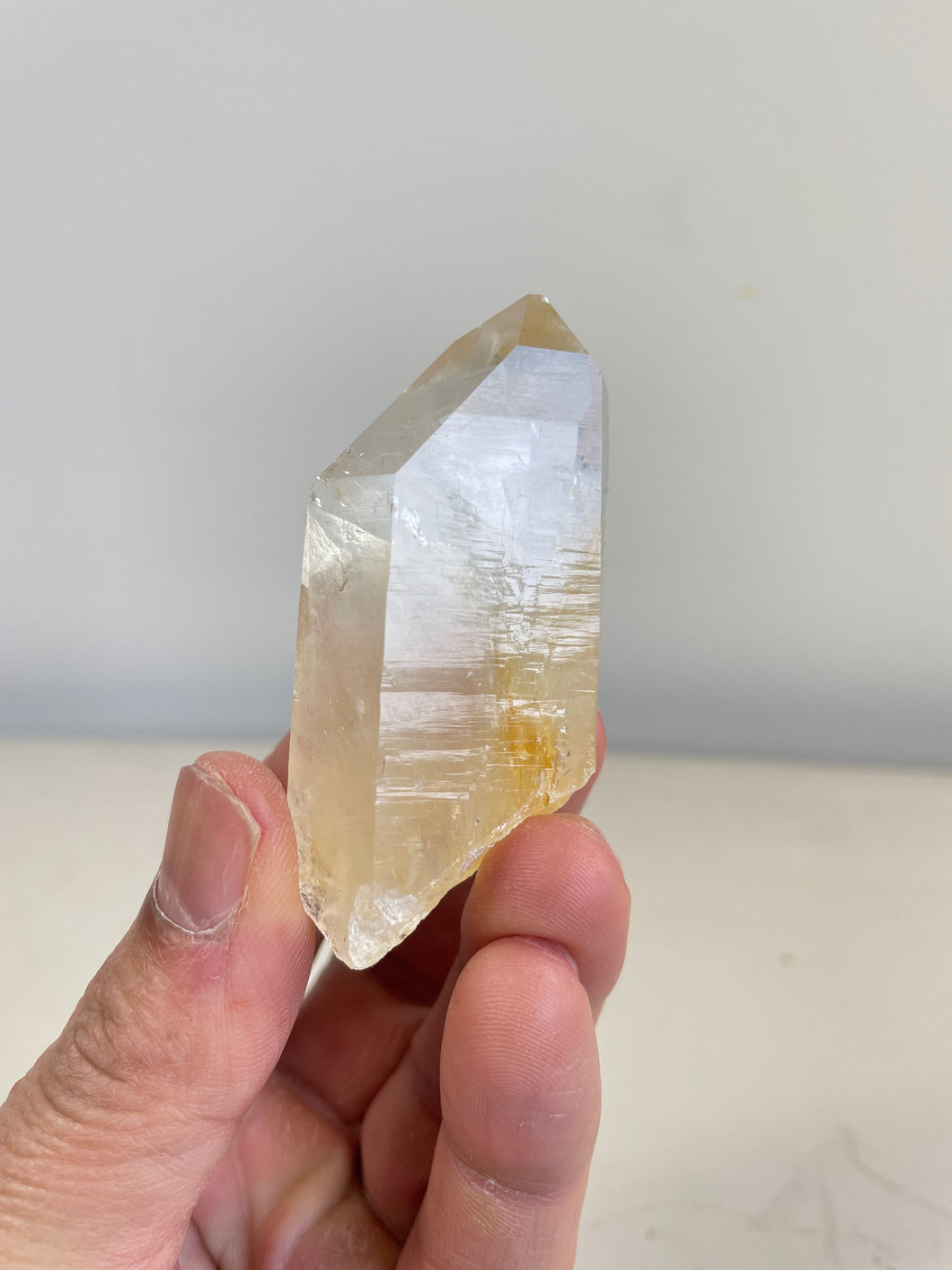 Golden Healer Blue Smoke Lemurian Quartz Columbian Crystal Q216a