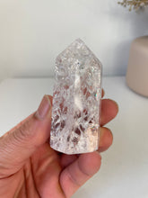 Load image into Gallery viewer, Crackled Quartz Tower High Grade T045a
