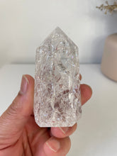 Load image into Gallery viewer, Crackled Quartz Tower High Grade T042a
