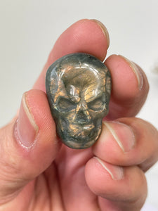 Blue Labradorite Skull Carving LA122