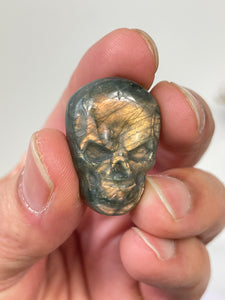 Blue Labradorite Skull Carving LA122