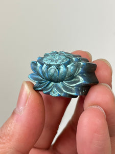 Blue Labradorite Skull Carving LA125