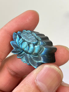 Blue Labradorite Skull Carving LA125