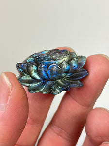 Blue Labradorite Skull Carving LA124