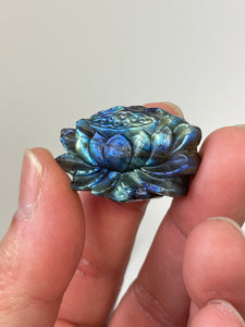 Blue Labradorite Skull Carving LA124