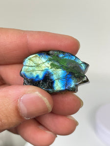 Blue Labradorite Skull Carving LA124