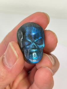 Blue Labradorite Skull Carving LA120