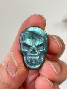 Blue Labradorite Skull Carving LA121