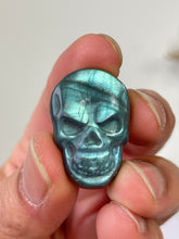 Load image into Gallery viewer, Blue Labradorite Skull Carving LA121
