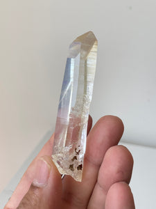 Golden Healer Blue Smoke Lemurian Colombian Quartz Natural Rare Q304a