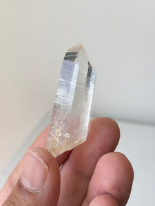 Golden Healer Blue Smoke Lemurian Colombian Quartz Natural Rare Q305a