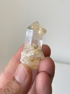 Golden Healer Blue Smoke Lemurian Colombian Quartz Natural Rare Q307a