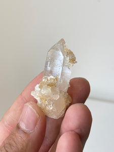 Golden Healer Blue Smoke Lemurian Colombian Quartz Natural Rare Q307a