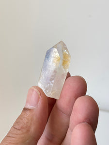 Golden Healer Blue Smoke Lemurian Colombian Quartz Natural Rare Q308a