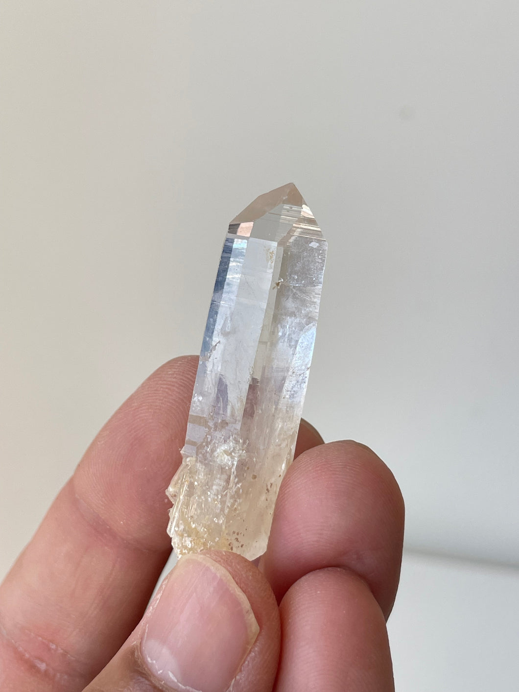 Golden Healer Blue Smoke Lemurian Colombian Quartz Natural Rare Q311a