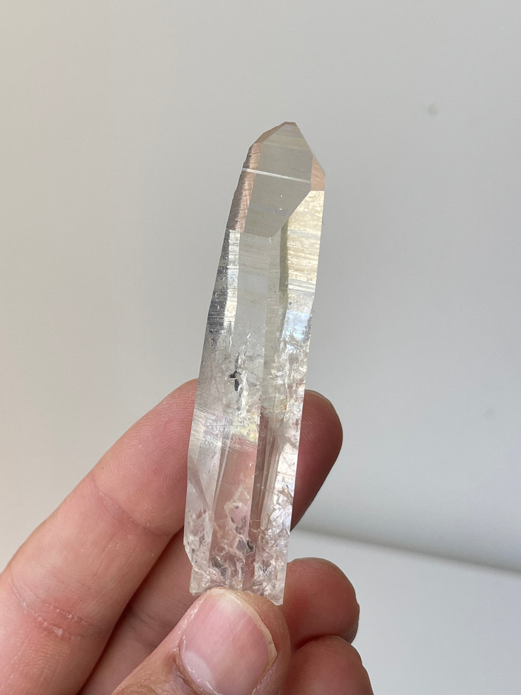 Golden Healer Blue Smoke Lemurian Colombian Quartz Natural Rare Q304a